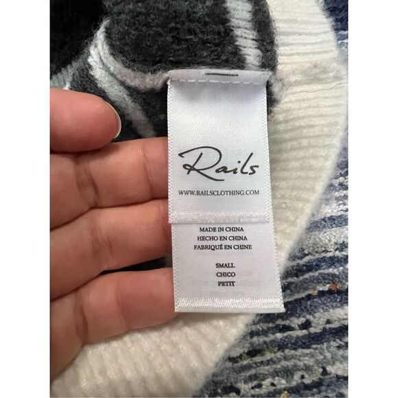 Rails Lana Mixed Abstract Tiger Wool Cashmere Blend Sweater Size S - Picture 6 of 10